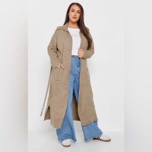 Oliver O- Tan Open-Front Cardigan Knitted Trending